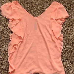 Pink ruffle shirt